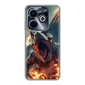 Чохол з картинкою 'Хижаки' для Infinix Hot 40i (Вогняний динозавр)