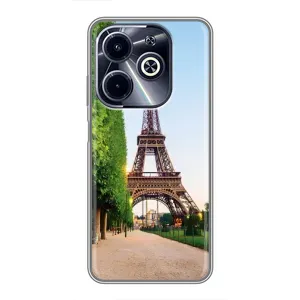 Чехол Эйфелева Башня для Infinix Hot 40i - (AlphaPrint) (Дорога в Париж)