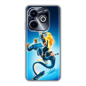 Чехол с принтом Фантастическая четверка для Infinix Hot 40i (Герои Фантастическая Четверка)