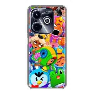Чохол з принтом «Герої Бравл Старс» для Infinix Hot 40i