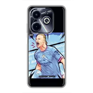Чехлы с футболистом Ерлинг Холанд для Infinix Hot 40i (AlphaPrint) (гол Эрлинг Холланд)