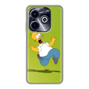 Чехол с Симпсонами для Infinix Hot 40i (VPrint) (Гомер Симпсон)