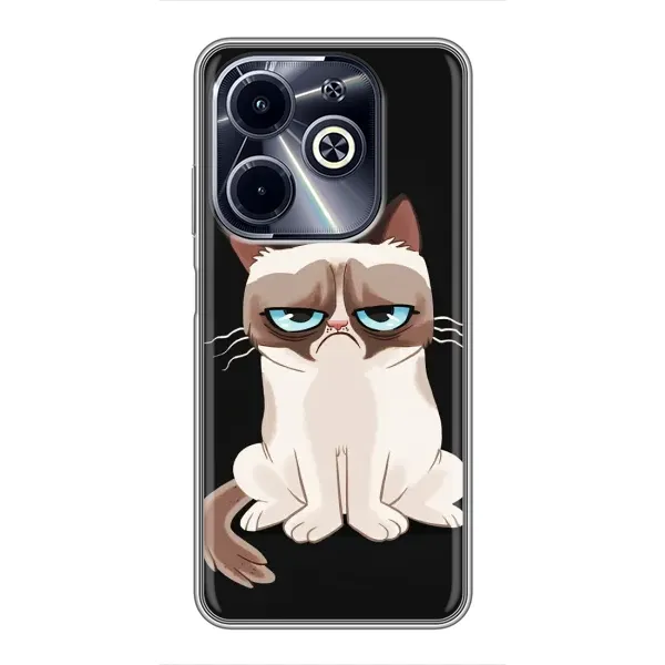 Чехол с принтом «Грустный кот» для Infinix Hot 40i