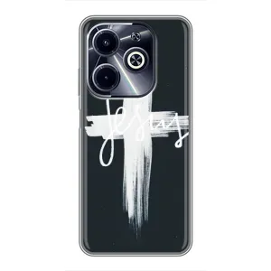 Чехол для Infinix Hot 40i (AlphaPrint) - (Христианские) (Иисус)