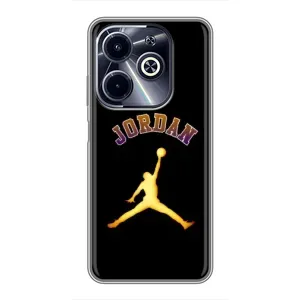 Чехлы для Infinix Hot 40i - с картинкой JORDAN (AlphaPrint) (Jordan Gold)