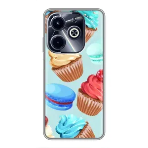 Чехлы с Фруктами для Infinix Hot 40i (VPrint) (Кексики)