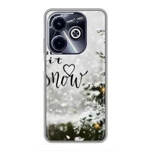 Новорічні, Святкові Чохли для Infinix Hot 40i - 2024 год (Let it snow)