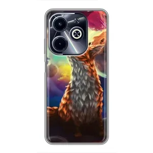 Чехлы с картинкой Лисички для Infinix Hot 40i (VPrint) (Лисица в космосе)