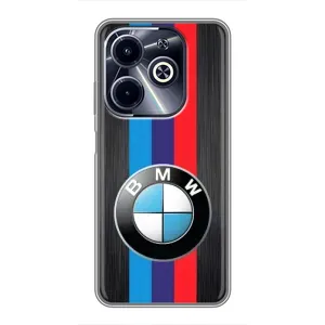 Чехол для Инфиникс ХОТ40 ай - с принтом БМВ (AlphaPrint) (Лого BMW)