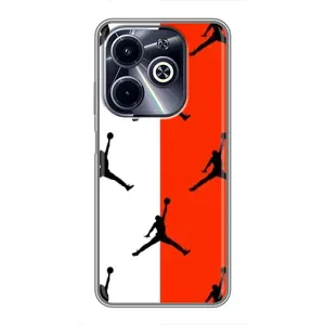 Чехлы для Infinix Hot 40i - с картинкой JORDAN (AlphaPrint) (Лого Джордан)