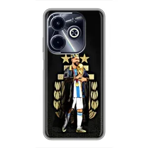 Чехлы для Infinix Hot 40i (Leo чемпион) (AlphaPrint) (Месси Король)