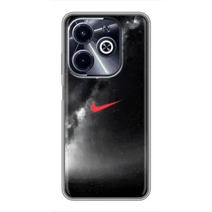 Чехол для Infinix Hot 40i - с принтом Найк (AlphaPrint) (Найк красный)