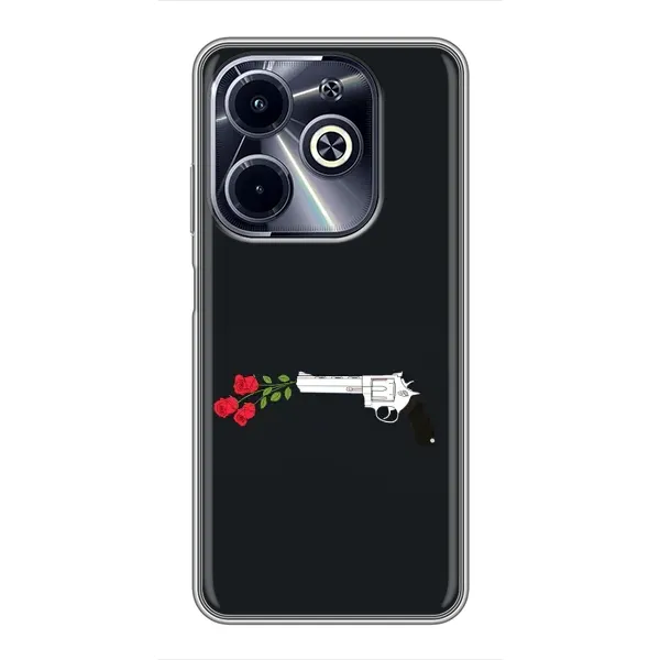 Чехол с принтом «Неожиданные цветы» для Infinix Hot 40i