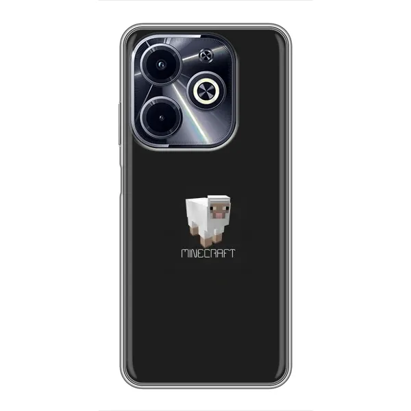 Чехол с принтом «Овечка Майнкрафт» для Infinix Hot 40i