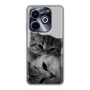 Чехол с рисунком кот на Infinix Hot 40i (Пара котов)