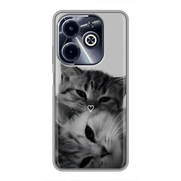 Чехол с принтом «Пара котов» для Infinix Hot 40i