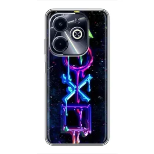 Чехлы с тематикой Киберспорт для Infinix Hot 40i (VPrint) (Pleystation лого)