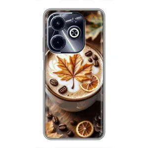 Чехол с уникальным дизайном «Осень с кофе» для Infinix Hot 40i (Пряный кофе)