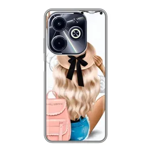 Чехол с печатью для Infinix Hot 40i - (Мода) (AlphaPrint) (Путешествие)