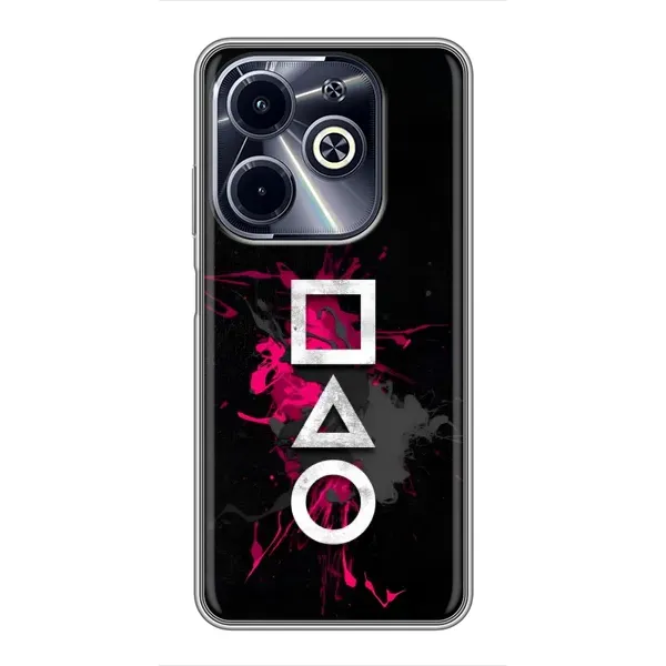 Чехол с принтом «Символы Игра кальмара» для Infinix Hot 40i
