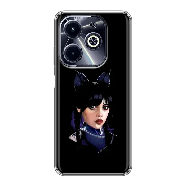 Чехол с принтом «серьезная Уэнздей» для Infinix Hot 40i Чехол с принтом «серьезная Уэнздей» для Infinix Hot 40i