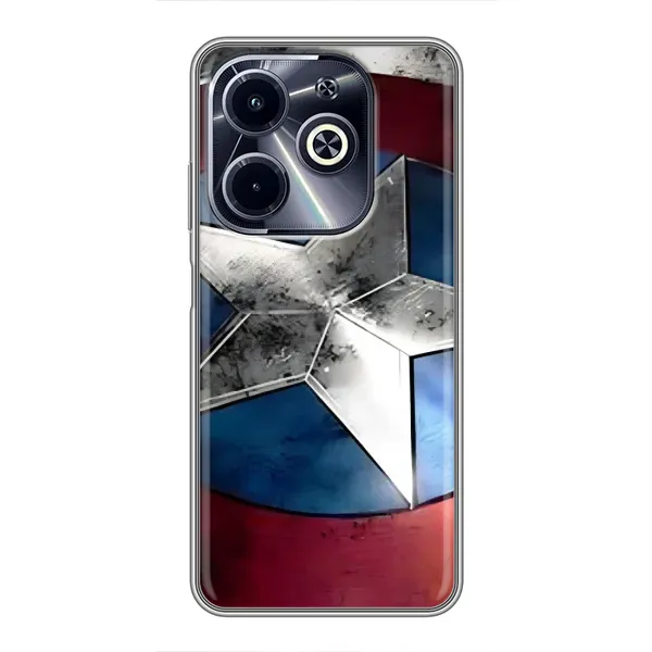 Чехол с принтом «Щит Капитана Америки» для Infinix Hot 40i