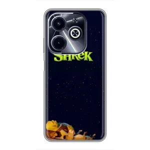 Чехол с мультфильмом Шрек на Infinix Hot 40i (Отдыхающий Шрек)