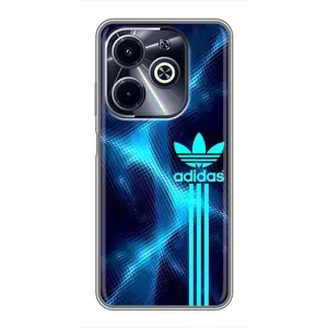 Чехлы Адидас для Infinix Hot 40i (AlphaPrint) (Синий Адидас)