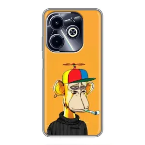 Чехлы с Обезьянами NFT для Infinix Hot 40i (AlphaPrint) (Скучающая Обезьяна NFT)