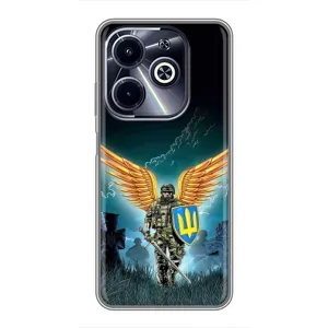 Чехлы с картинкой ЗСУ для Infinix Hot 40i (AlphaPrint) (Солдат ЗСУ)