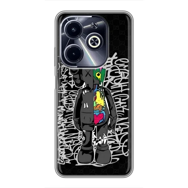 Чехол с принтом «Стиль Bearbrick» для Infinix Hot 40i