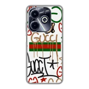 Бренднові Чохли для Infinix Hot 40i - (PREMIUMPrint) (Стиль GUUCI)