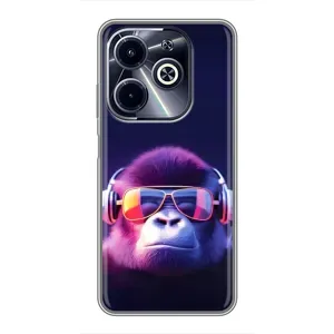 Чохол з Мавпами Infinix Hot 40i - (AlphaPrint) (Стильна мавпа)