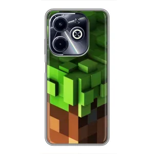 Чехол Майнкрафт на Infinix Hot 40i (AlphaPrint) Minecraft (текстура Майнкрафт)