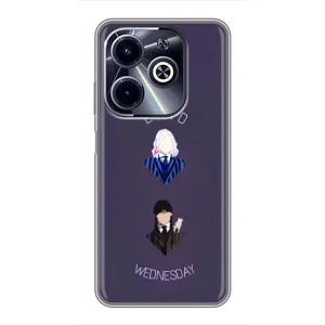 Чехлы Венсдей на Infinix Hot 40i Уэнсдей (AlphaPrint) (Уэнздей и подруга)