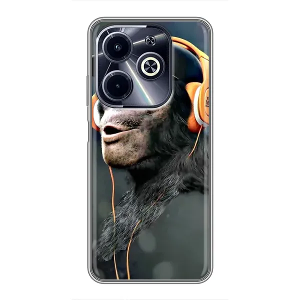 Чохол з принтом «В навушниках» для Infinix Hot 40i Чохол з принтом «В навушниках» для Infinix Hot 40i