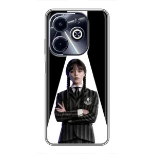 Чехлы Венсдей на Infinix Hot 40i Уэнсдей (AlphaPrint) (W-Wednesday)