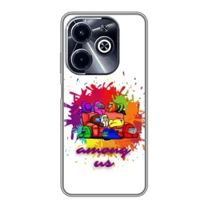 Чехол Амонг Ас для Infinix Hot 40i (AlphaPrint) (Яркий АмонгАс)