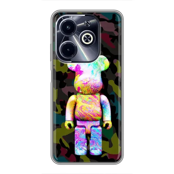 Чехол с принтом «Яркий Bearbrick» для Infinix Hot 40i