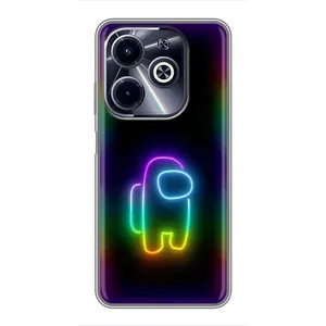 Чехол Амонг Ас для Infinix Hot 40i (AlphaPrint) (Яркий скин)