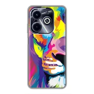 Чехол со Львом для Infinix Hot 40i (VPrint) (Яркий Лев)