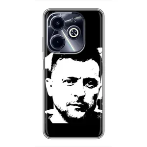 Чехол для Infinix Hot 40i (AlphaPrint - с принтом Зеленского) (Зеленский АРТ)
