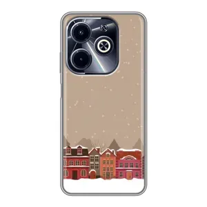 Новорічні, Святкові Чохли для Infinix Hot 40i - 2024 год (Зимове місто)