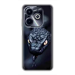Чохол з картинкою 'Хижаки' для Infinix Hot 40i (Чорна змія)