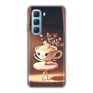 Чохол з мемом Тралалело тралала на Infinix Hot 50 5G (Балерина капучина)