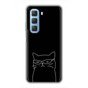 Чохол з малюнком кіт на Infinix Hot 50 5G (Байдужий кіт)
