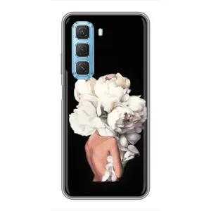 Чехлы (ART) Цветы на Infinix Hot 50 5G (VPrint) (Білі квіти)