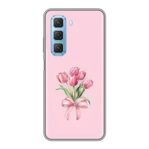 Чохол з розовим принтом для Infinix Hot 50 5G (Букет квітів)