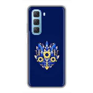 Чохли для Infinix Hot 50 5G Укр. Символіка (AlphaPrint) (Квітковий Герб)