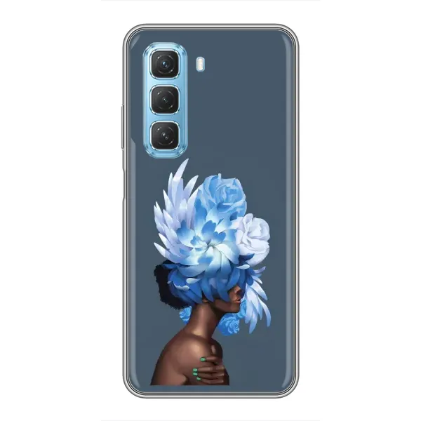 Чохол з принтом «Квіти на голові» для Infinix Hot 50 5G Чохол з принтом «Квіти на голові» для Infinix Hot 50 5G